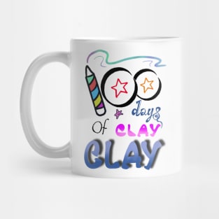 100 day of clay clay shirt Mug